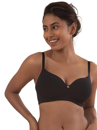 NYKD Everyday Cotton Padded Wireless T-Shirt Bra for Women 3,4th Coverage, Daily Use – NYB094